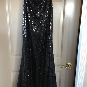 Black Maxi Sequin Skirt